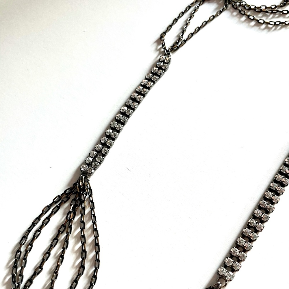Vintage multi-stranded necklace with knot